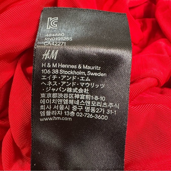 H&M BodyCon Ruched Dress, Red in Size S - Picture 10 of 10